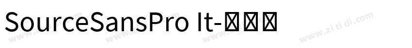 SourceSansPro It字体转换
